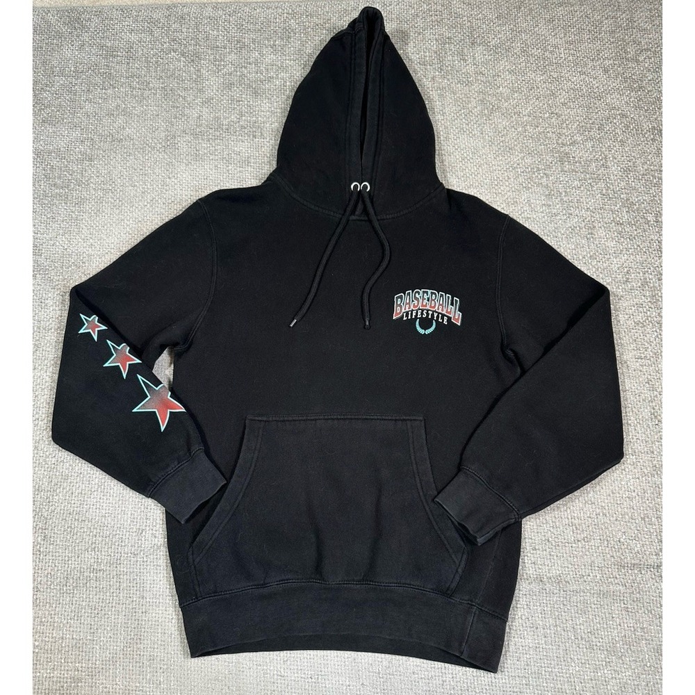 Baseball Lifestyle 101 Hoodie Mens Small Black Champions Collection